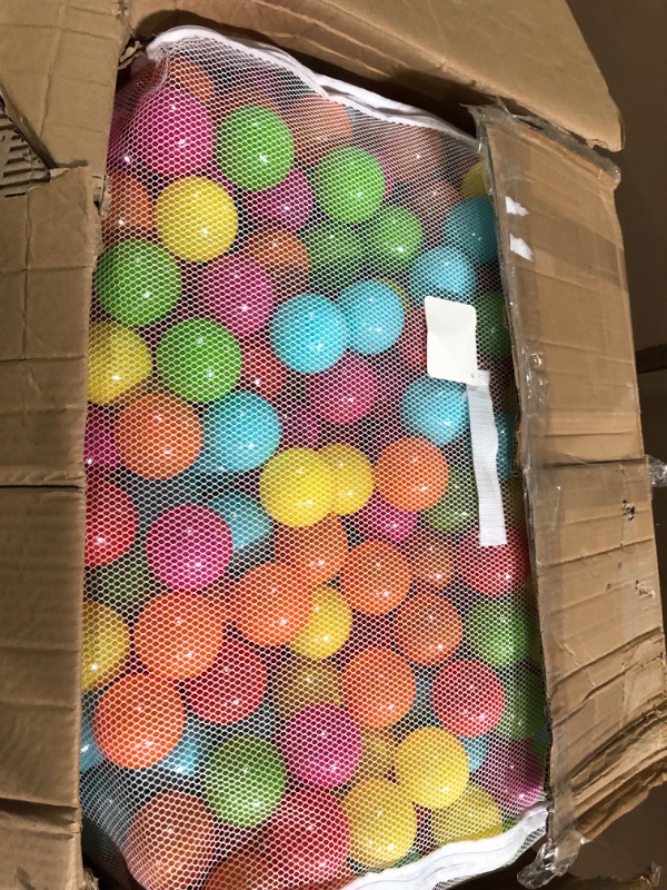 Photo 2 of BalanceFrom 2.3-Inch Phthalate Free BPA Free Non-Toxic Crush Proof Play Balls Pit Balls- 6 Bright Colors in Reusable and Durable Storage Mesh Bag with Zipper 800-CT