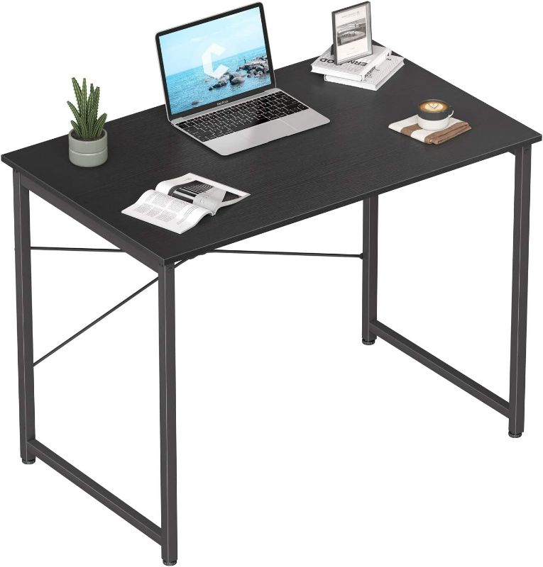 Photo 1 of CubiCubi Computer Desk 40" Home Office Laptop Desk Study Writing Table, Modern Simple Style, Black