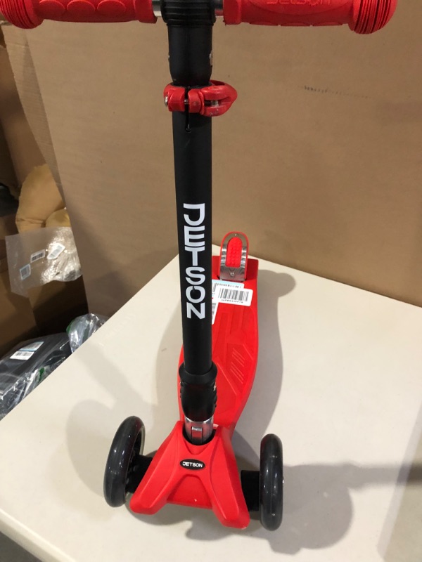 Photo 2 of Jetson Twin Folding 3-Wheel Kick Scooter with Light-Up Wheels Red JTWIN-RED