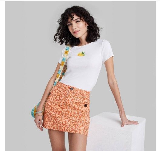 Photo 1 of Women's High-Rise Chino Mini Skirt - Wild Fable SIZE- 14