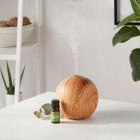 Photo 1 of **PARTS ONLY** 100ml Woodgrain Ultrasonic Diffuser plus 5ml Eucalyptus Essential Oil Kit - Project 62™
