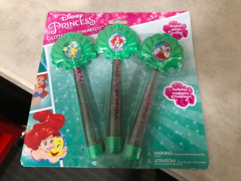 Photo 2 of SwimWays Disney Princess Ariel Glitter Dive Wands Diving Toys 3 Pack, Bath Toys and Pool Party Supplies for Kids Ages 5 and Up Ariel Glitter Dive Wands - 3 pack