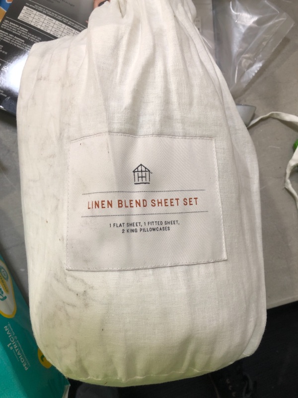 Photo 2 of Linen Blend Sheet Set Sour Cream - Hearth & Hand™ with Magnolia