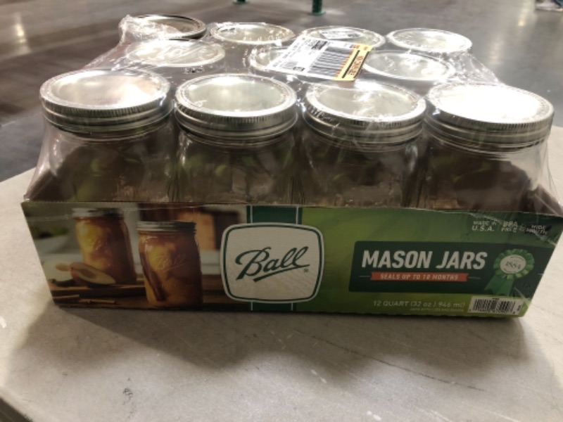 Photo 2 of Ball 32oz 12pk Glass Wide Mouth Mason Jar with Lid and Band