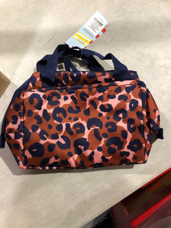 Photo 1 of Frame Lunch Bag Navy Blue Leopard Print - Cat & Jack™