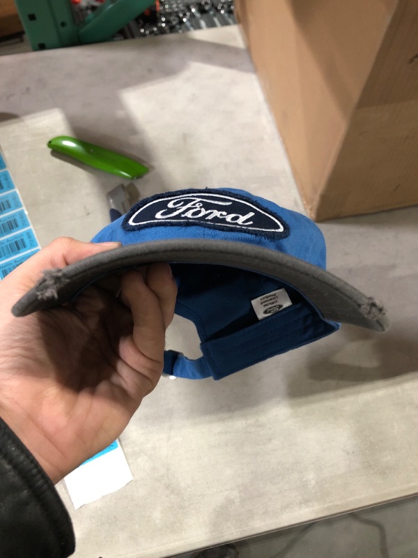 Photo 2 of Ford Distressed Dad Hat - Gray