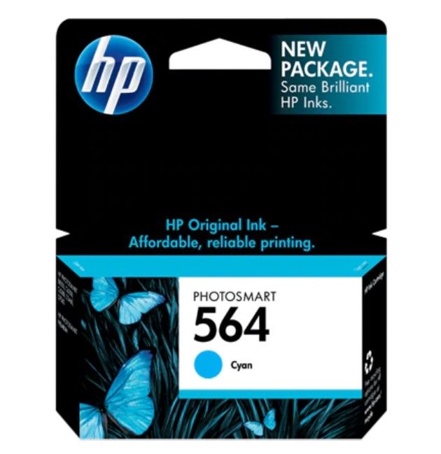 Photo 1 of HP 564 Photosmart Single Ink Cartridge - Cyan (CB318WN)