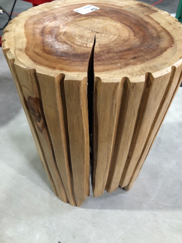 Photo 3 of Contemporary Live End Table Carved Stump