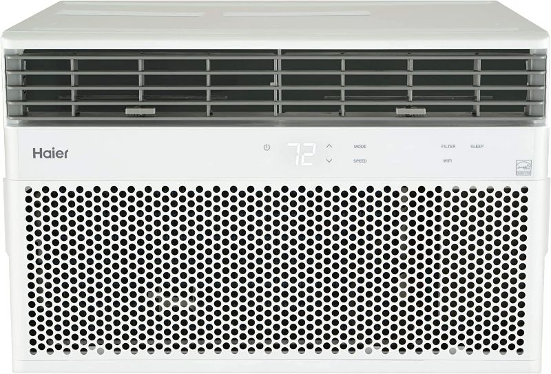 Photo 1 of Haier Window Air Conditioner 8000 BTU, Wi-Fi Enabled, Energy-Efficient Cooling for Medium Rooms, 8K BTU Window AC Unit with Easy Install Kit, Control Using Remote or Smartphone App
