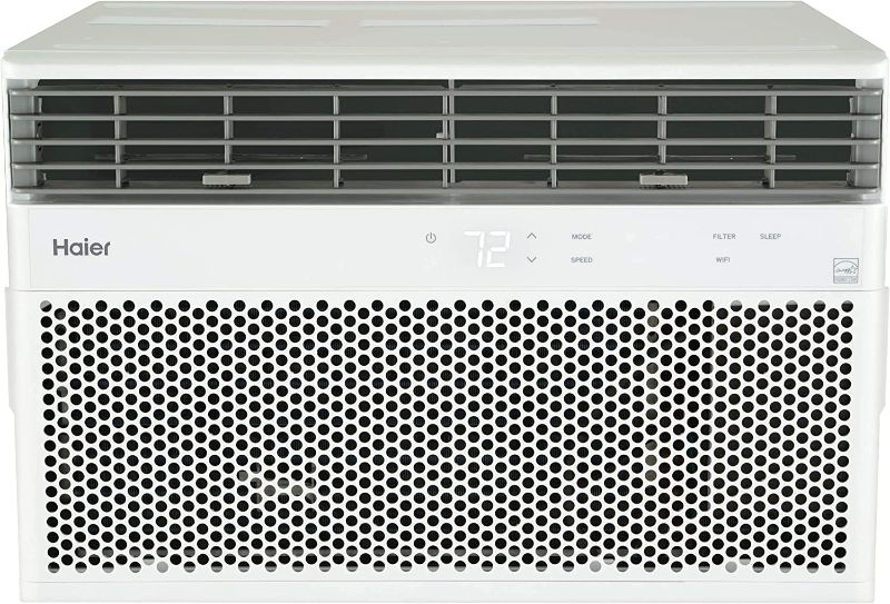 Photo 1 of Haier Energy Star 8,000 BTU Smart Electronic Medium Rooms up to 350 sq ft. Window Air Conditioner, 8000 115V, White (Renewed)
