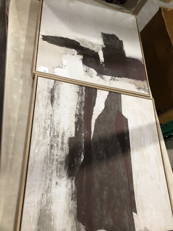 Photo 2 of (Set of 2) 24 x 24 Framed Canvas Black - Threshold