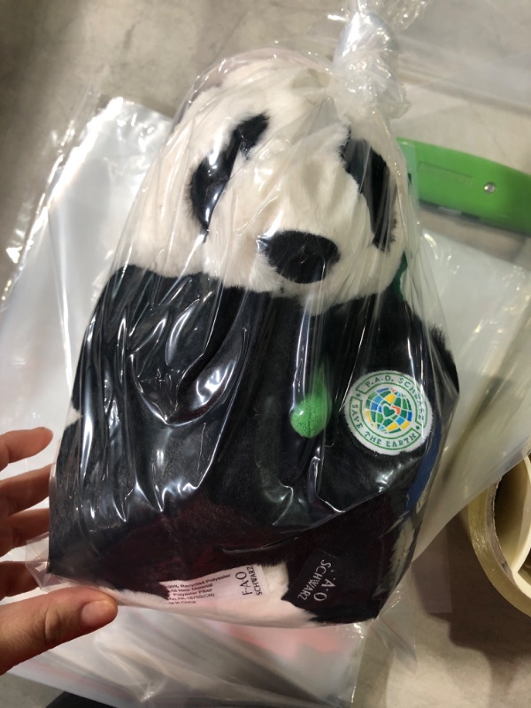 Photo 2 of FAO Schwarz Planet Love Recycled Bottle Panda - 10&#34; Toy Plush