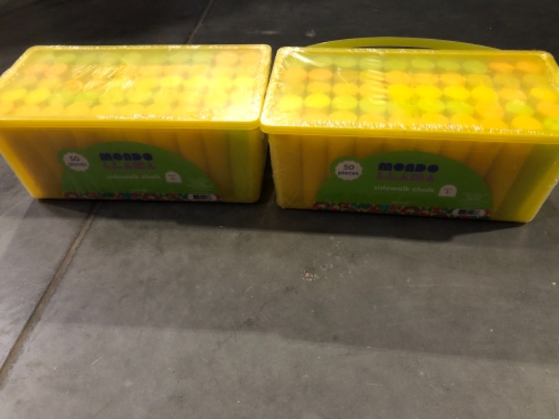 Photo 3 of 2 sets of 50ct Sidewalk Chalk Set Yellow Box - Mondo Llama&#8482;