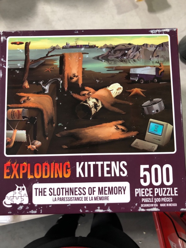 Photo 2 of Exploding Kittens Slothness of Memory Jigsaw Puzzle - 500pc