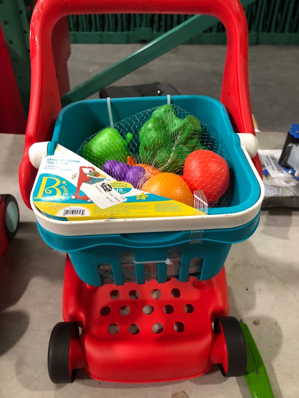 Photo 2 of B. play - Shopping Cart  Play Food - Shop  Glow Toy Cart