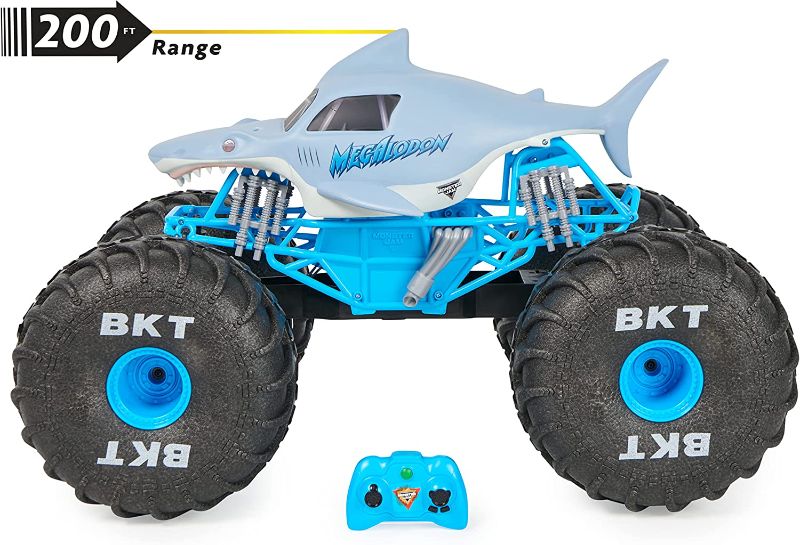 Photo 1 of ***SEE NOTE*** Monster Jam, Official Mega Megalodon All-Terrain Remote Control Monster Truck, 1:6 Scale, Kids Toys for Boys and Girls Ages 4 and up
