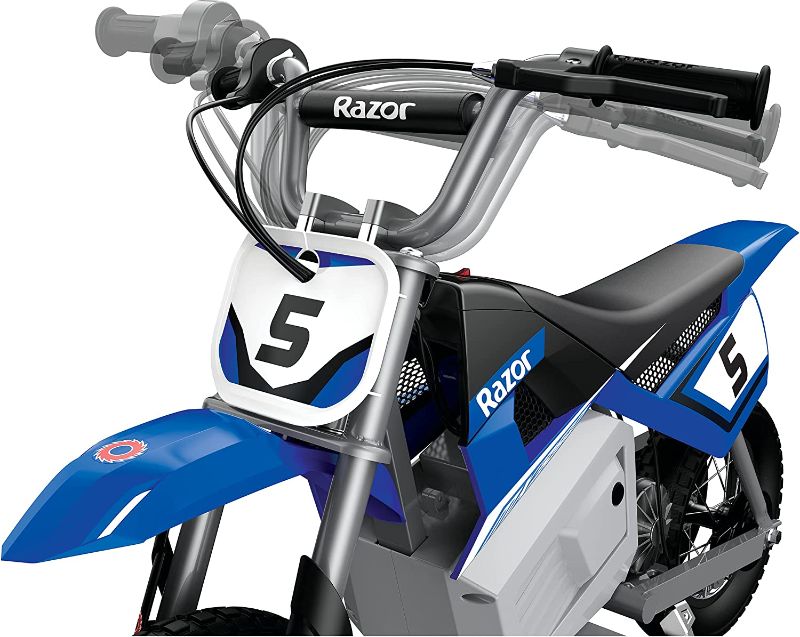 Photo 1 of "power tested"
Razor MX350 Dirt Rocket Electric Motocross Off-road Bike for Age 13+, Up to 30 Minutes Continuous Ride Time, 12" Air-filled Tires, Hand-operated Rear Brake, Twist Grip Throttle, Chain-driven Motor
