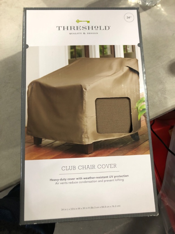 Photo 2 of Club Patio Chair Cover Brown - Threshold&#848
