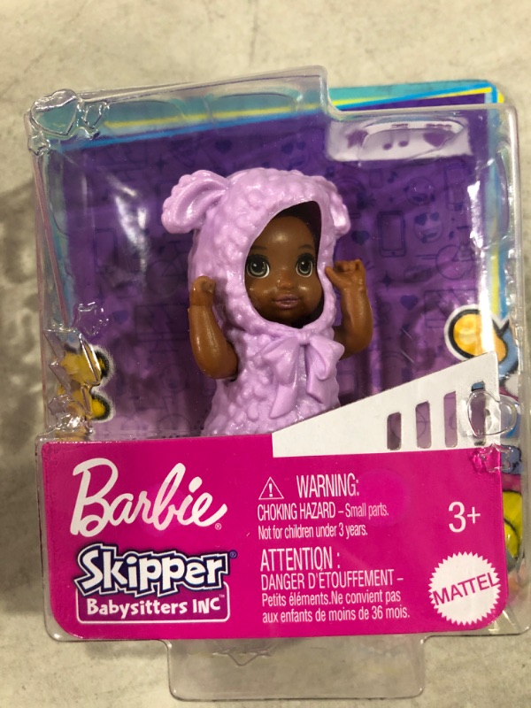 Photo 2 of Barbie Skipper Babysitters Inc. Baby Doll with Removable Golden-Colored Puppy Onesie Costume & Diaper for 3 to 7 Year Olds
