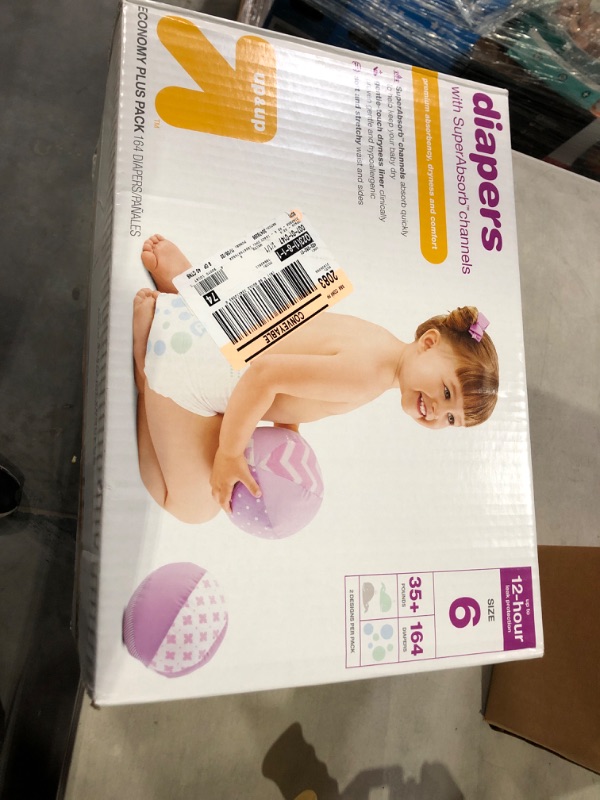 Photo 2 of Diapers Economy Plus Pack - Size 6 - 164ct - up & up
