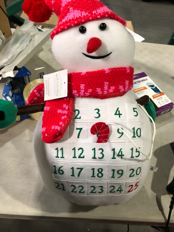 Photo 2 of 20" Snowman Christmas Advent Calendar White - Wondershop™

