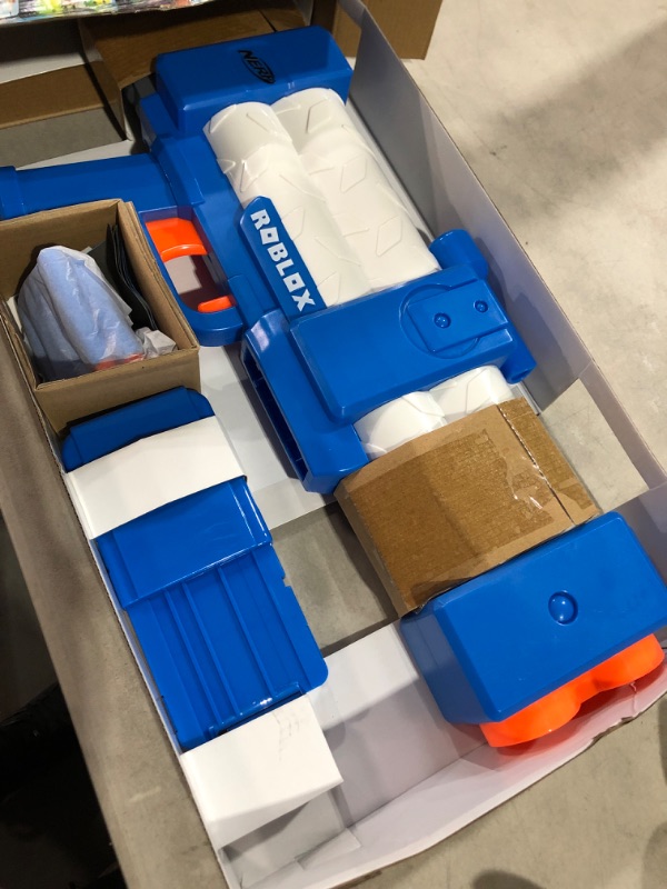 Photo 2 of NERF Roblox Arsenal: Pulse Laser Motorized Dart Blaster, 10 Elite Darts, 10-Dart Clip, Code to Unlock in-Game Virtual Item Standard Packaging