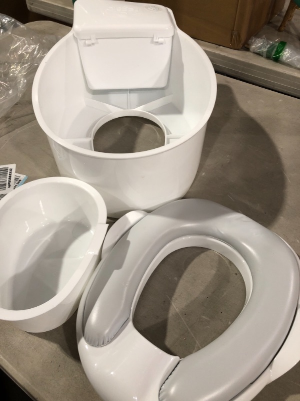 Photo 2 of Regalo 2-in-1 My Little Potty Training & Transition Potty, Grow with Me & On The Go, Bonus Kit, Flushing Sound, Removable Training Transition Potty Seat, Oversized Foam Soft Seat & Wipe Storage,White