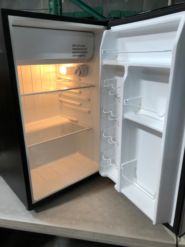 Photo 1 of *SEE NOTE* Whirlpool 3.5 cu. ft Mini Refrigerator - Stainless Steel WH35S1E *FOR PARTS OR REPAIR*

