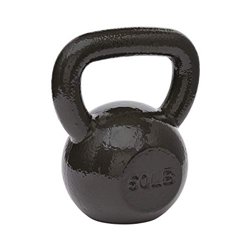 Photo 1 of Amazon Basics Cast Iron Kettlebell - 50 Pounds, Black