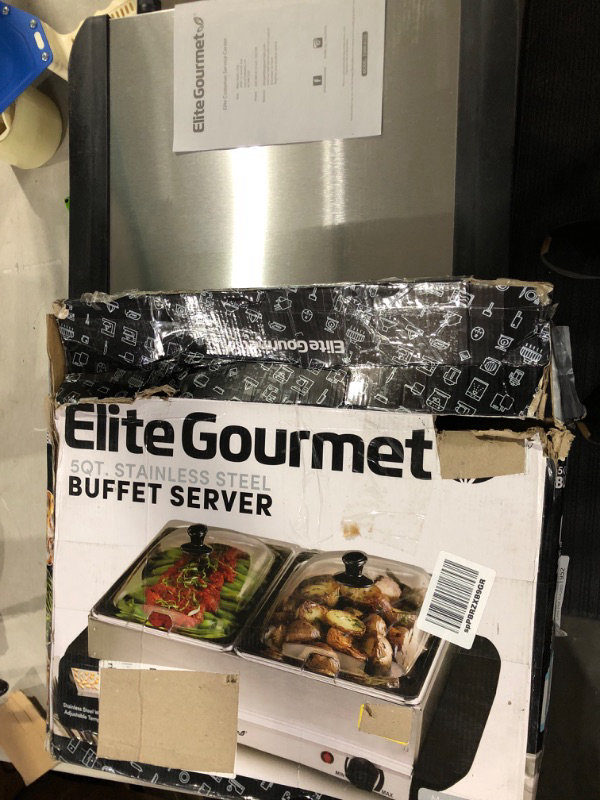 Photo 1 of Elite Gourmet 2-Tray 2.5 Quart Buffet Server and Warmer