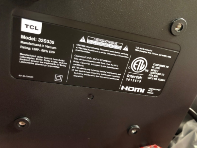 Photo 5 of "PARTS ONLY"
TCL 32-inch 3-Series 720p Roku Smart TV - 32S335, 2021 Model 32-Inch TV Only (32S335)
