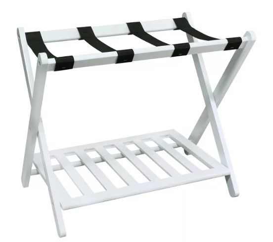 Photo 1 of Luggage Rack with Shelf - Flora Home

