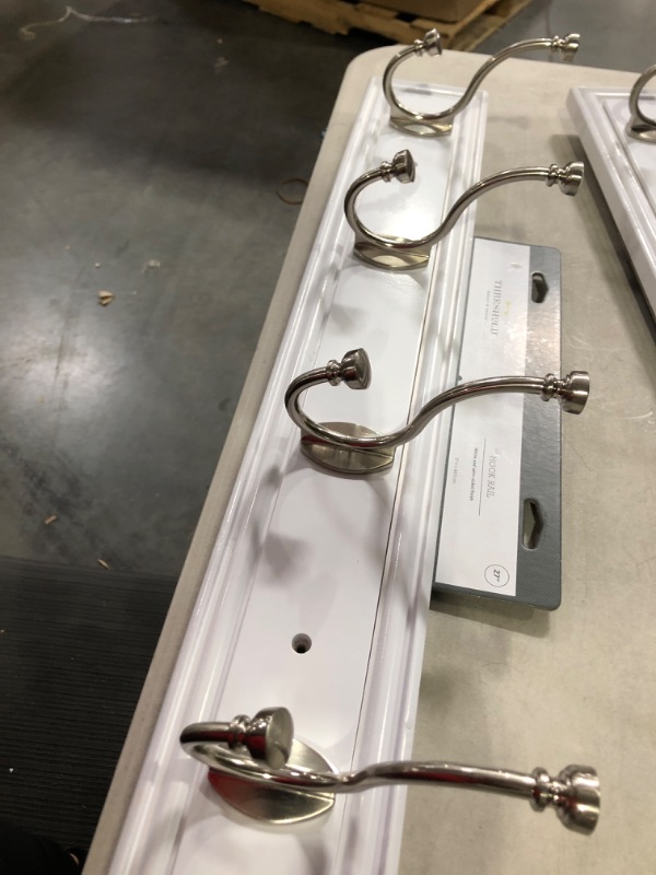 Photo 2 of 27" Hook Rail Elegant - White/Satin Nickel - Threshold&#8482;