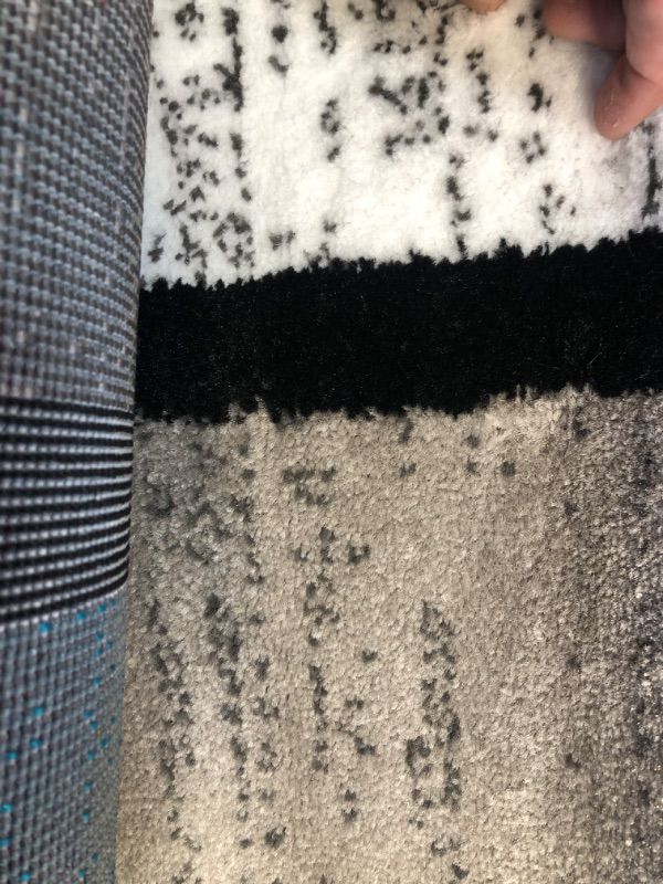 Photo 1 of Contemporary Modern Boxes Area Rug 7' 10" X 10' 2" Blue/Gray Blue 7' 10" x 10'2"