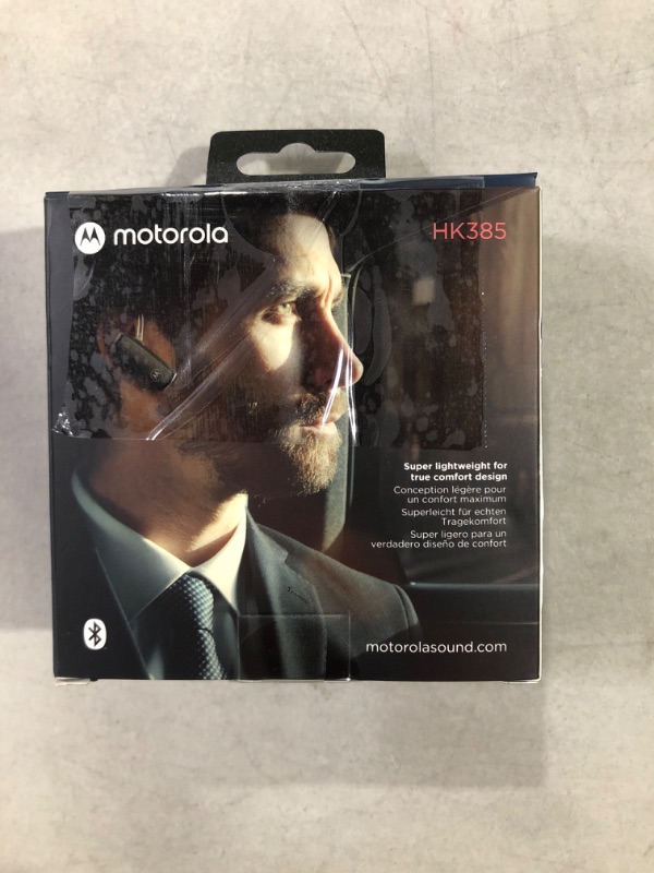 Photo 6 of Motorola Bluetooth Earpiece HK385 in-Ear Wireless Mono Headset with CVC Touch Control for Clear Voice Calls - IPX4 Sweat Resistant, Smart Touch/Voice Control, Noise Suppression, Multipoint Connect