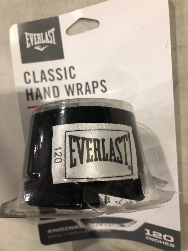 Photo 3 of Everlast Hand Wraps Black 120 Inch (4455BP) Black 108 Inch