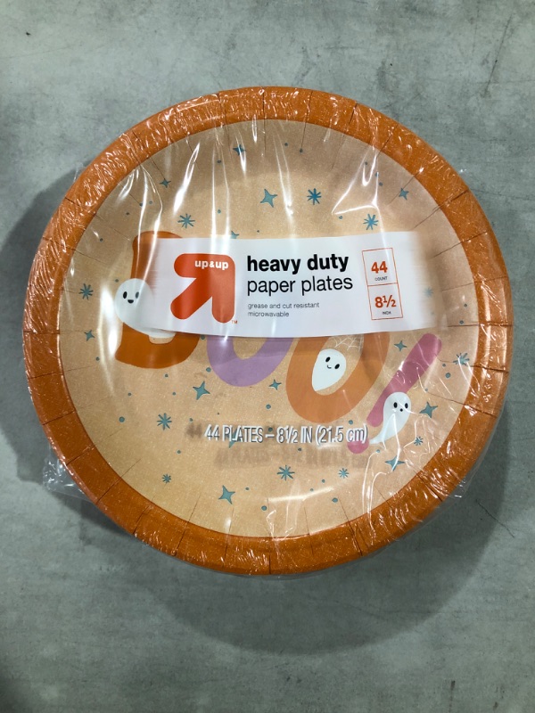 Photo 1 of Up & Up Heavy Duty Paper Plates - Halloween Boo! Ghost - 44 ct - 8.5"