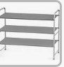 Photo 1 of *PARTS ONLY*  Simple Houseware 3-Tier Shoe Rack Storage Organizer 12-Pair / 20-Pair, Gray