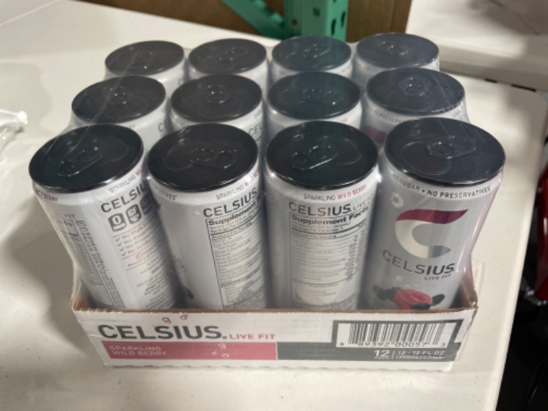 Photo 2 of CELSIUS Sparkling Wild Berry, Functional Essential Energy Drink 12 Fl Oz (Pack of 12) Sparkling Wild Berry 12 Fl Oz (Pack of 12)