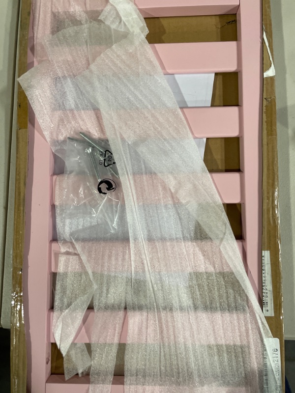 Photo 1 of Dream On Me Universal Convertible Crib Toddler Guard Rail in Pink, Compatible with Select Dream On Me Cribs, Crib to Toddler Bed Conversion, Easily Attachable