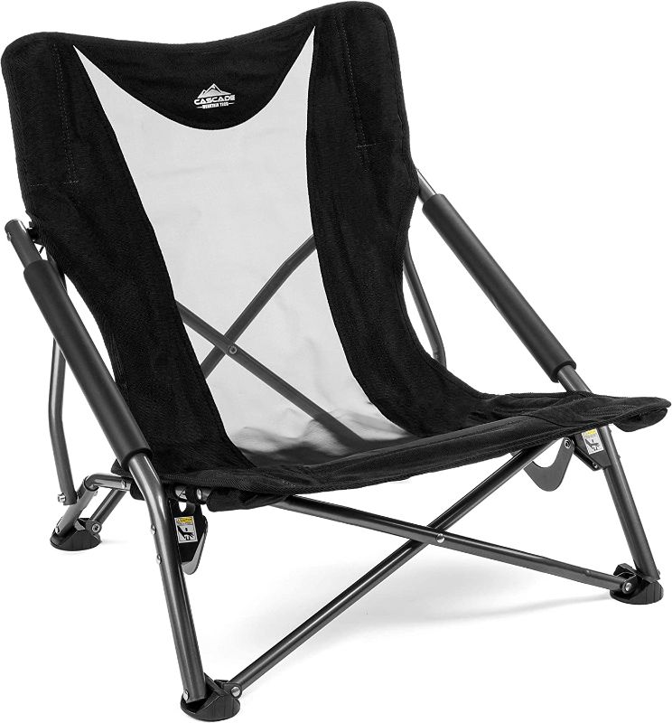 Photo 1 of Cascade Mountain Tech Camping Chair - Low Profile Folding Chair for Camping, Beach, Picnic, Barbeques, Sporting Event with Carry Bag