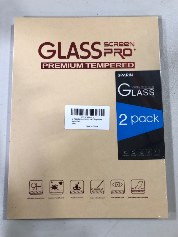 Photo 2 of 2 Pack SPARIN Screen Protector Compatible with iPad 10th Generation 10.9 Inch, Anti-Scratch Tempered Glass Compatible for iPad 10 (2022 released)