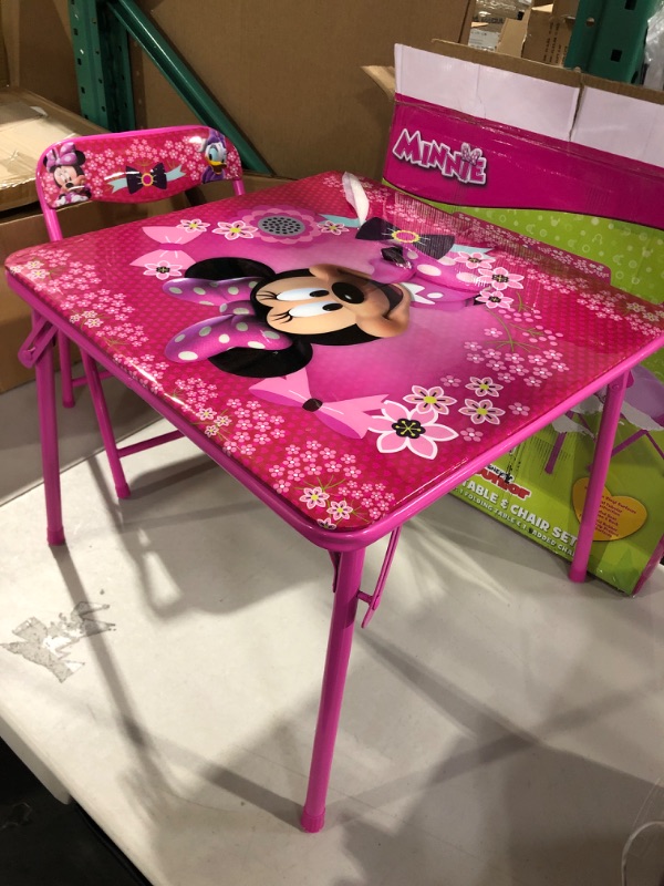 Photo 2 of Minnie Mouse Table Blossoms & Bows Jr. Activity Set with 1 Chair