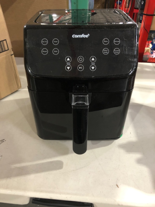 Photo 1 of COMFEE' 5.8Qt Digital Air Fryer, Toaster Oven & Oilless Cooker, 1700W with 8 Preset Functions, LED Touchscreen, Shake Reminder, Non-stick Detachable Basket, BPA & PFOA Free (110 electronic Recipes)
