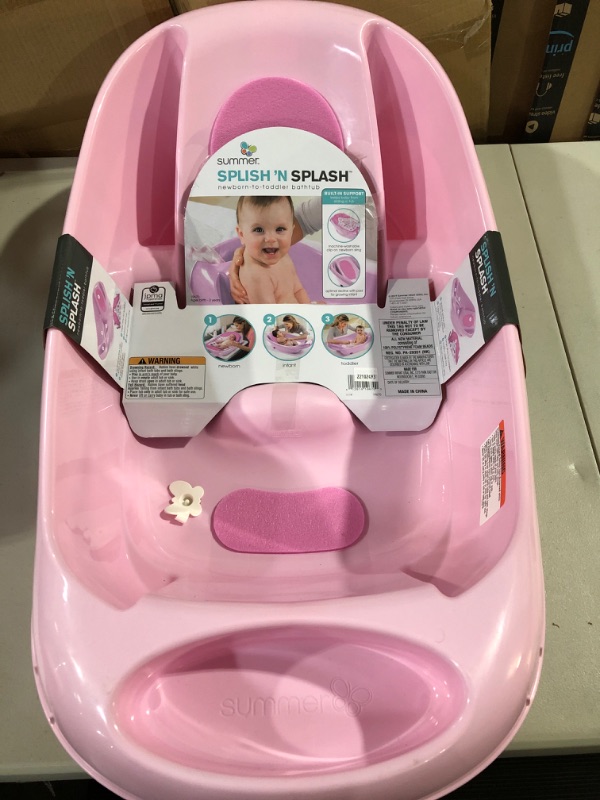 Photo 2 of Summer Splish 'N Splash Newborn to Toddler Bath Tub, Pink