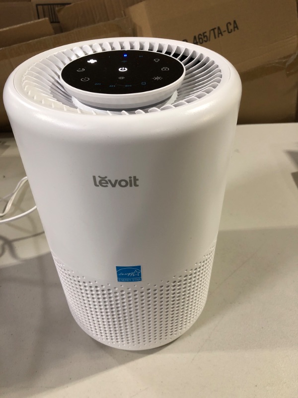 Photo 3 of LEVOIT Air Purifiers for Home Large Room, Smart WiFi Alexa Control, H13 True HEPA Filter for Allergies, Pets, Smoke, Dust, Pollen, Ozone Free, 24dB Quiet Cleaner for Bedroom, Core 200S, White Cream White