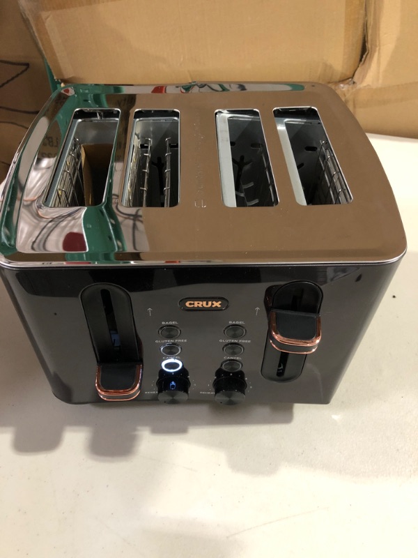 Photo 1 of Crux (14807) 4 Slice Toaster Black Stainless Steels