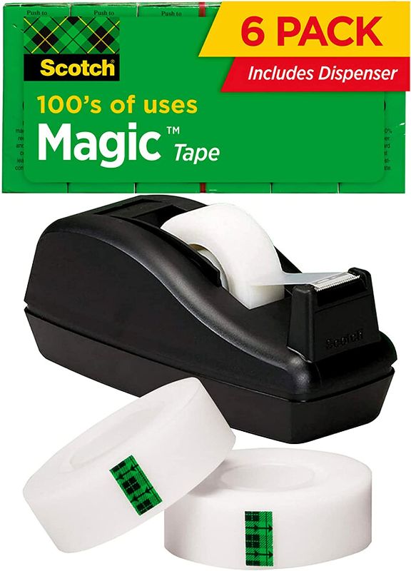 Photo 1 of 
Scotch Magic Tape, 6 Rolls with Dispenser