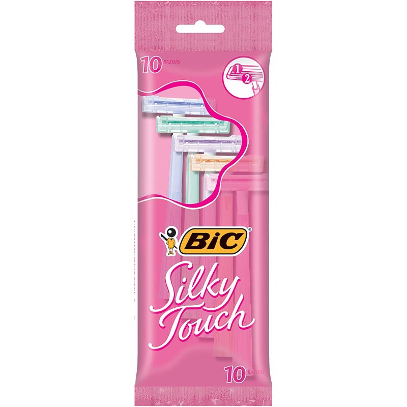 Photo 1 of BIC Silky Touch Women's Disposable Razors, 2 Blades For a Sensitive, Soothing and Comfortable Shave, 10 Piece Razor Set 
AND 
Aquaphor Healing Ointment - Dry Skin Moisturizer - Hands, Heels, Elbows, Lips - 7 oz. Tube
