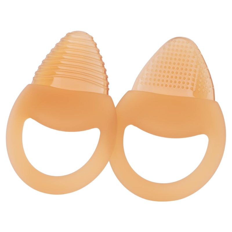 Photo 2 of Baby Teething Toys for Baby 0-6 Months, 6-12 Months, Silicone Baby Teethers, Seposeve Professional Baby Gum for Boys & Girls, BPA-Free, Soft Particle/Striped Style, Easy to Clean. (2 Brown)
2PACK